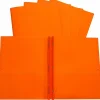 Sparco 3-Prong Leatherette Portfolios, 2 Pockets, Letter Size, Orange, Box Of 25 Portfolios