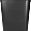 Sparco Rectangular Wastebasket, 7 Gallons, 15" x 14 1/2", Black