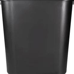 Sparco Rectangular Wastebasket, 7 Gallons, 15" x 14 1/2", Black