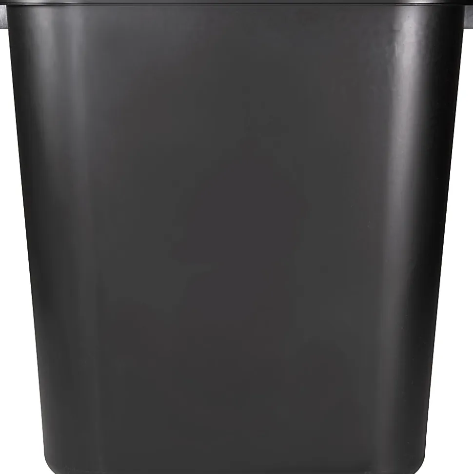 Sparco Rectangular Wastebasket, 7 Gallons, 15" x 14 1/2", Black