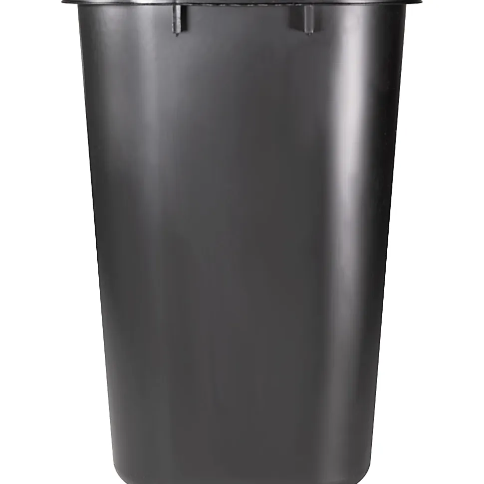 Sparco Rectangular Wastebasket, 7 Gallons, 15" x 14 1/2", Black
