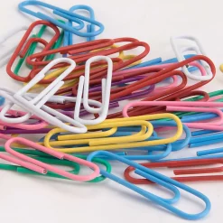 Sparco® Vinyl-Coated Gem Clips, Box Of 500, No. 1, Assorted Colors