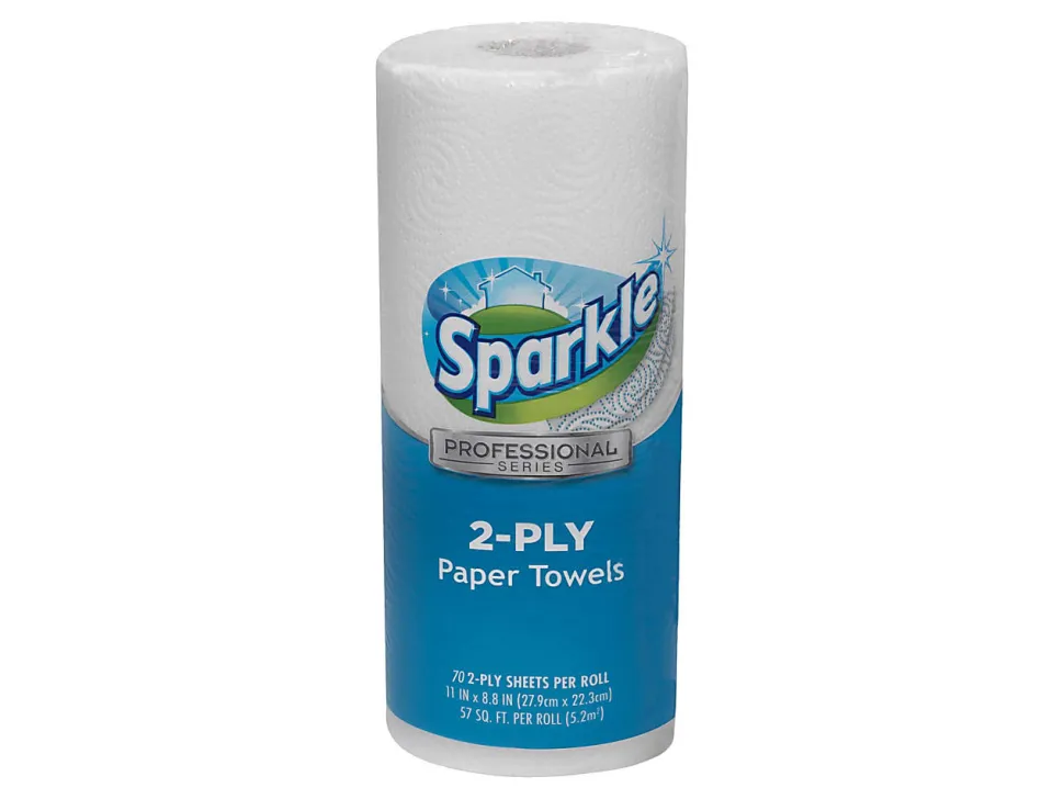 Sparkle® Professional Series by GP PRO 2-Ply Kitchen Paper Towels, 70 Sheets Per Roll, Pack Of 30 Rolls