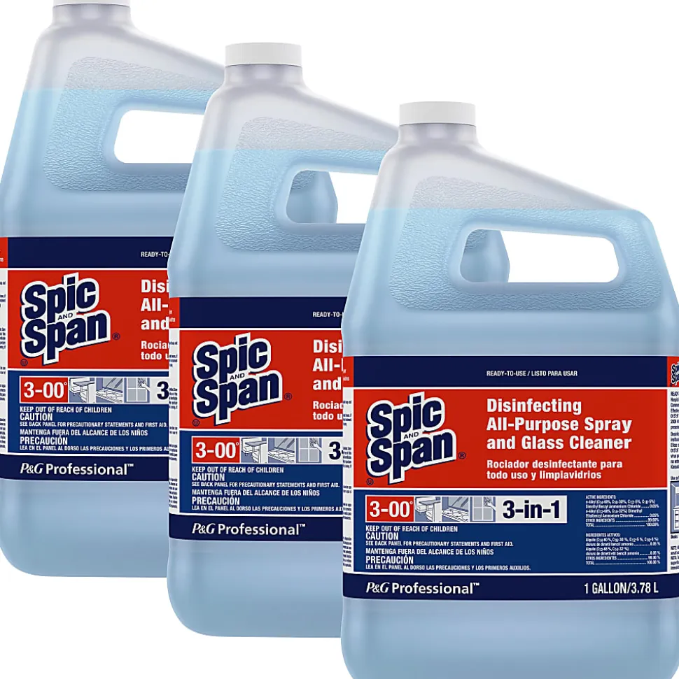 Spic And Span® Disinfecting All-Purpose Spray & Glass Cleaner, 128 Oz Bottle, Case Of 3