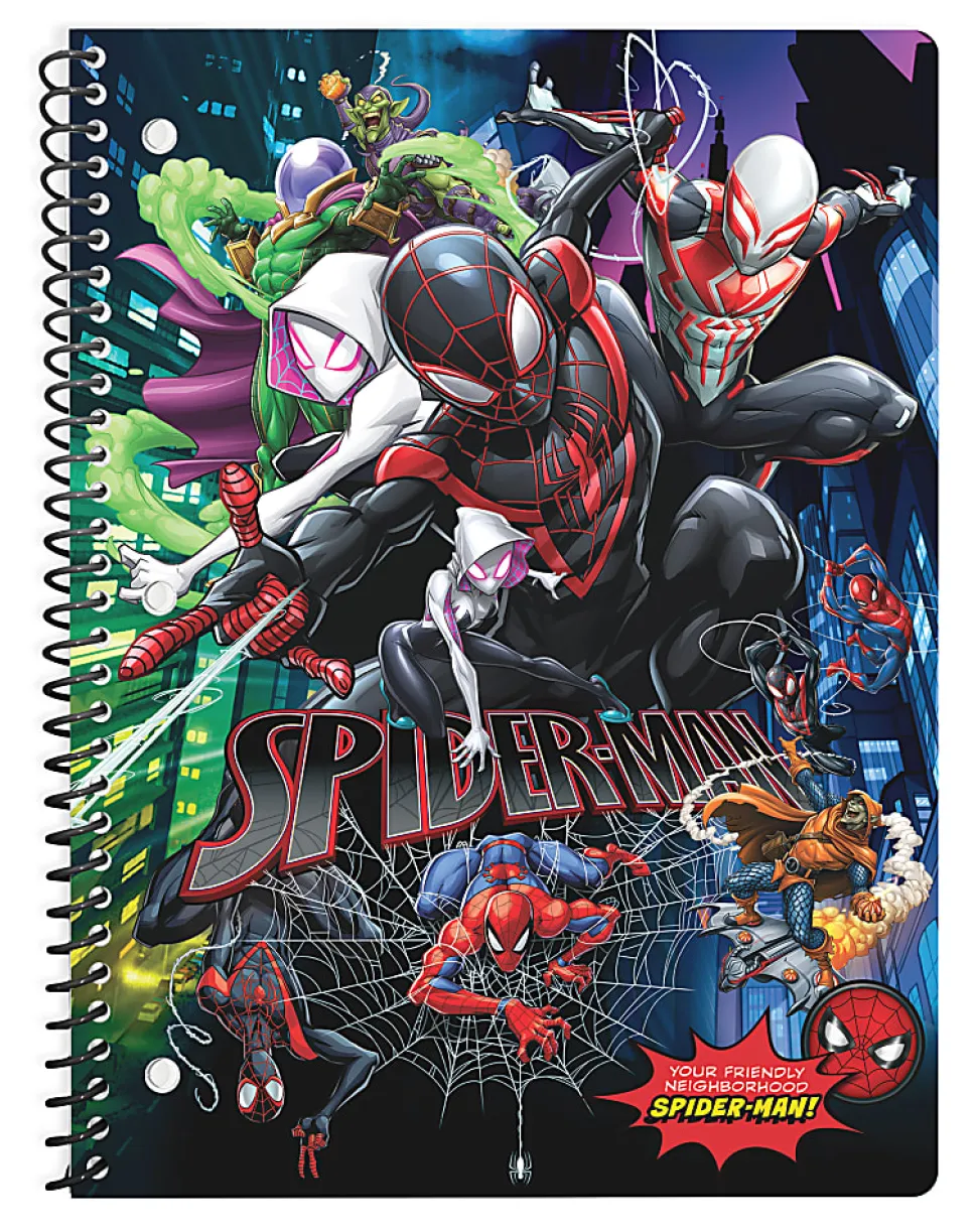 Spiderman Single Subject Wide Ruled Notebook, 70 Sheets