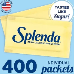Splenda Single-serve Sweetener Packets - Packet - 0.035 oz (1 g) - Artificial Sweetener - 6/Carton - 400 Per Box