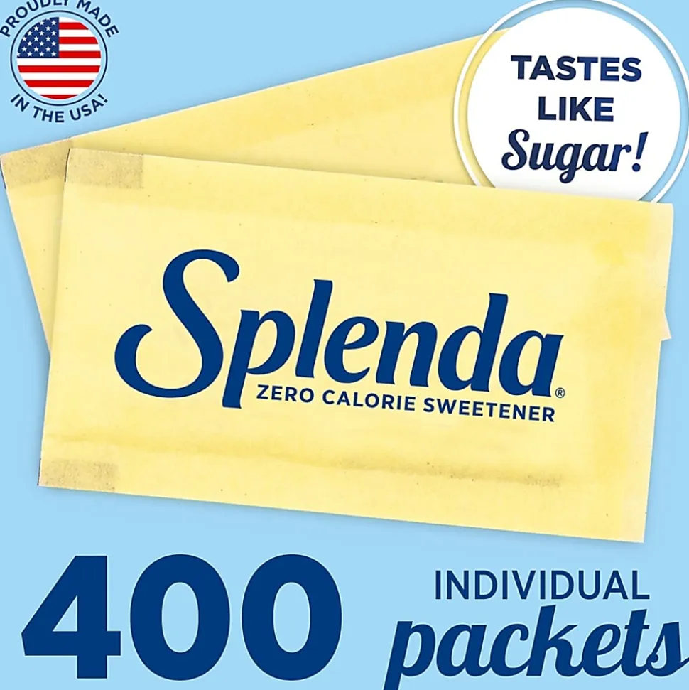 Splenda Single-serve Sweetener Packets - Packet - 0.035 oz (1 g) - Artificial Sweetener - 6/Carton - 400 Per Box