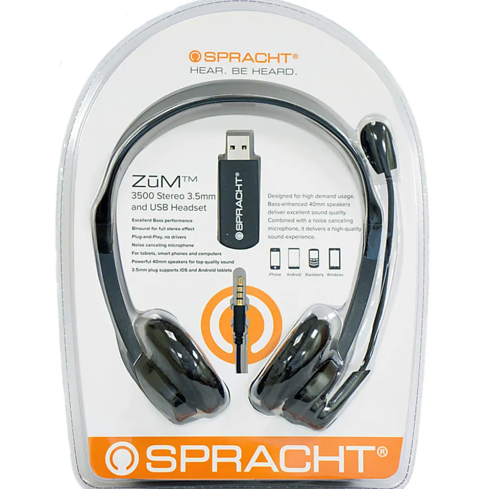 Spracht® ZUM™ Stereo 3.5 MM And USB Universal Headset