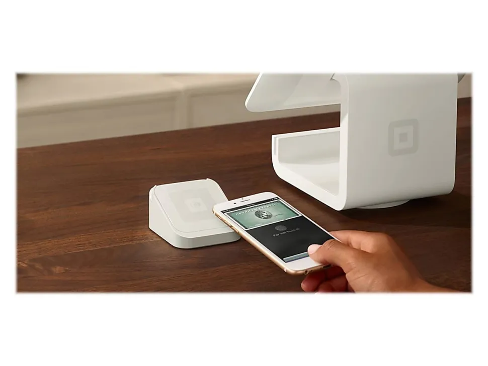 Square Dock Station For Square Contactless And Chip Reader, 2 1/2"H x 4 1/2"W x 4 1/2"D, White, 8132358