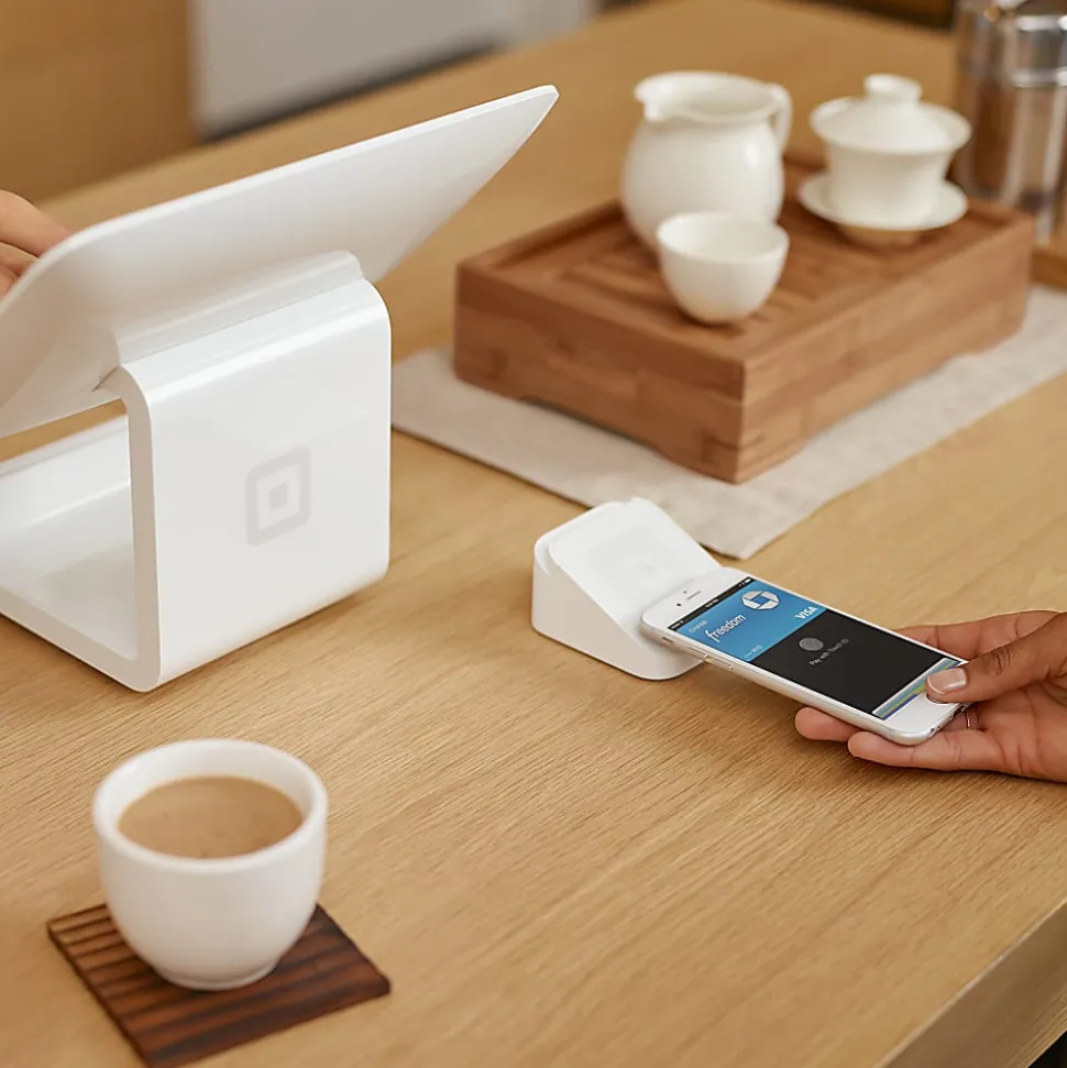 Square Dock Station For Square Contactless And Chip Reader, 2 1/2"H x 4 1/2"W x 4 1/2"D, White, 8132358