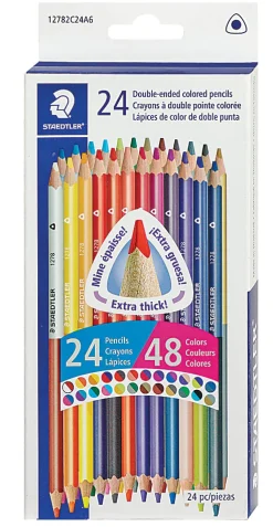 Staedtler® Duo Ended Color Pencils, Assorted Colors, Box Of 24