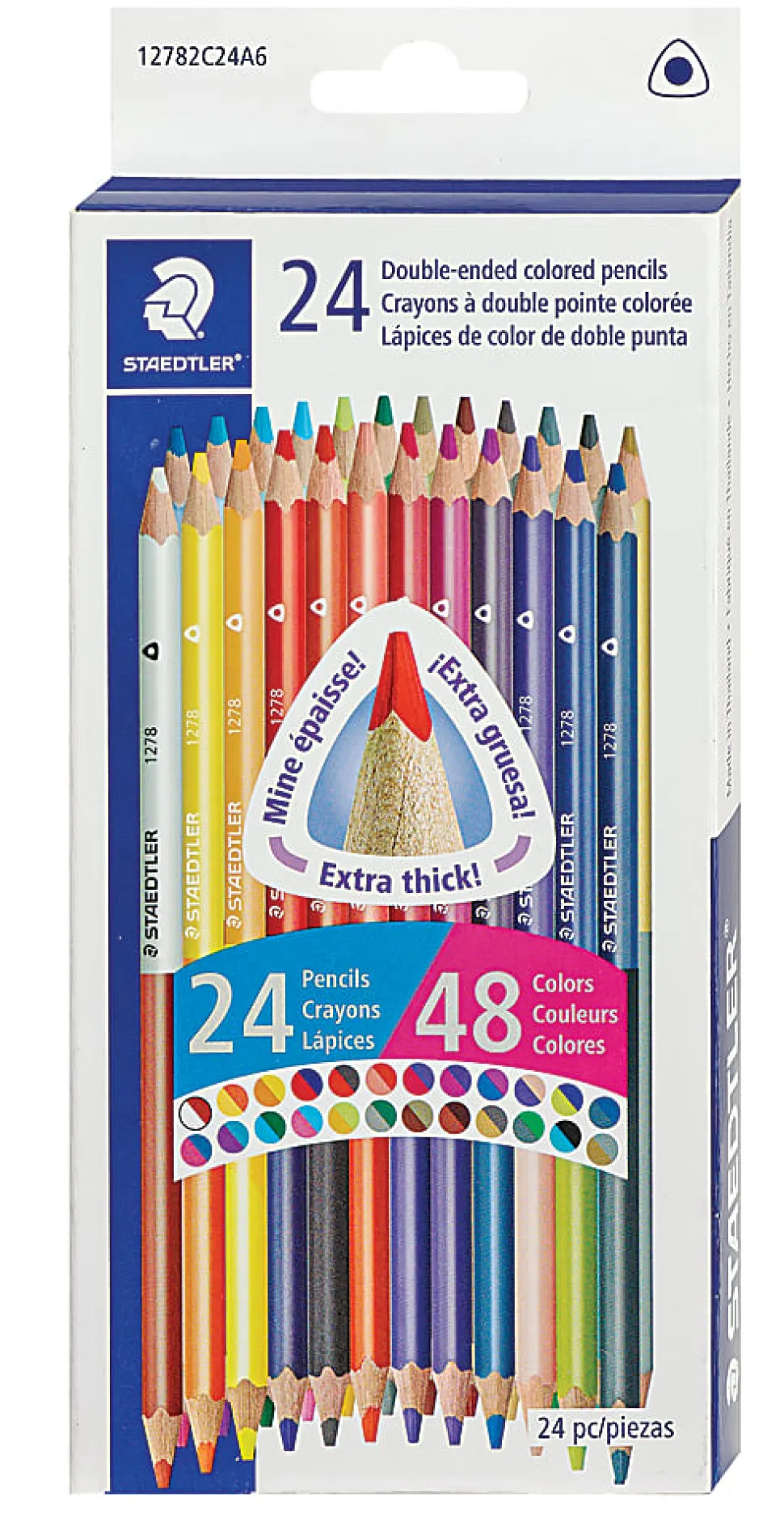 Staedtler® Duo Ended Color Pencils, Assorted Colors, Box Of 24