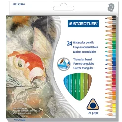 Staedtler® Watercolor Pencils, 5 mm, Assorted Colors, Box Of 24 Pencils