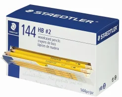 Staedtler® Woodcased Pre-Sharpened Pencils, 2 mm, #2HB, Yellow, Pack Of 144 Pencils
