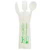 StalkMarket Compostable Assorted Cutlery, 6 1/2", White, Box Of 250 Pieces