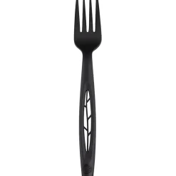 StalkMarket Compostable Cutlery Forks, Pearlescent Black, Pack Of 1000