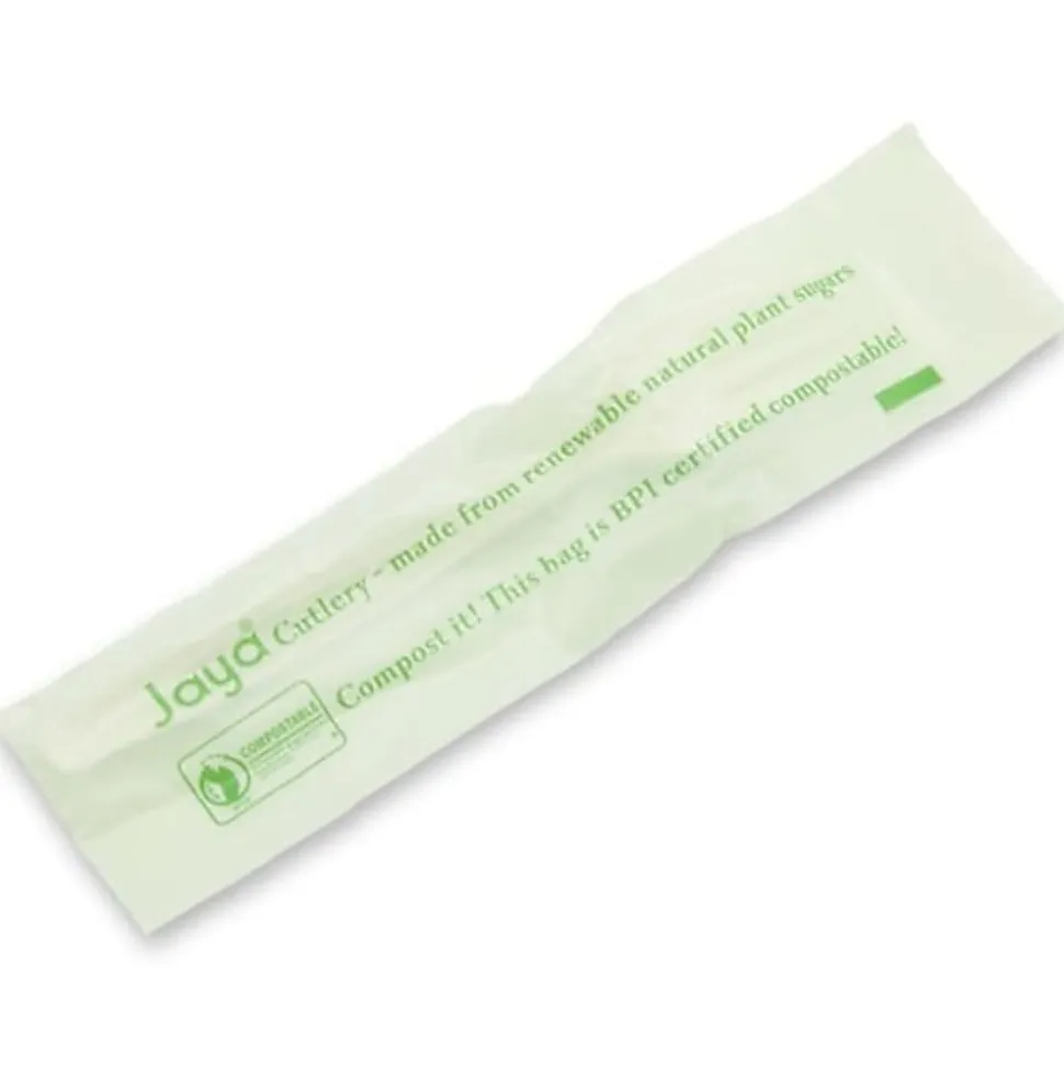StalkMarket Compostable Cutlery Forks, Pearlescent White, Pack Of 750