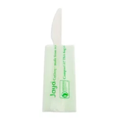 StalkMarket Compostable Cutlery Knives, Pearlescent White, Pack of 750