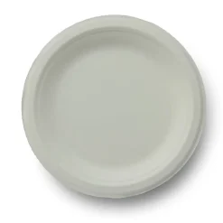 StalkMarket Compostable Round Plates, 6", White, Pack Of 1,000 Plates