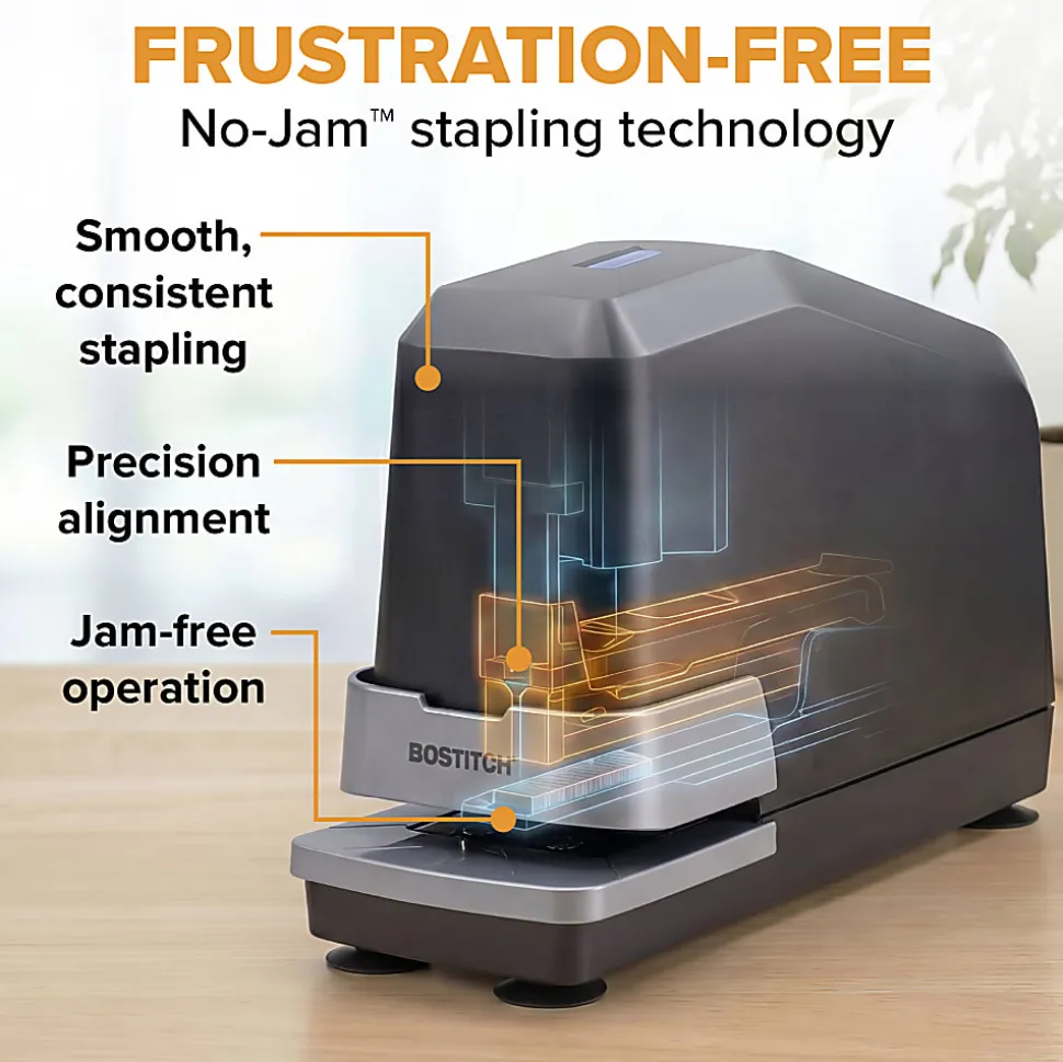 Stanley Bostitch Bostitch B8 Impulse 45 Electric Stapler, Black