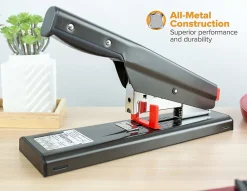 Stanley® Bostitch 130-Sheet Heavy-Duty Stapler With Antimicrobial Protection, Black