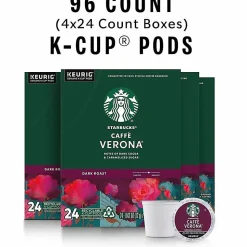 Starbucks® K-Cup Caffe Verona Coffee - Compatible with Keurig Brewer - K-Cup - Caffe Verona - 24/Box - 4 / Carton