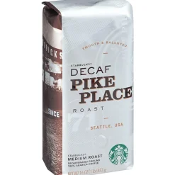 Starbucks® Pike Place Ground Coffee, Decaffeinated, Medium Roast, 1 Lb Per Bag