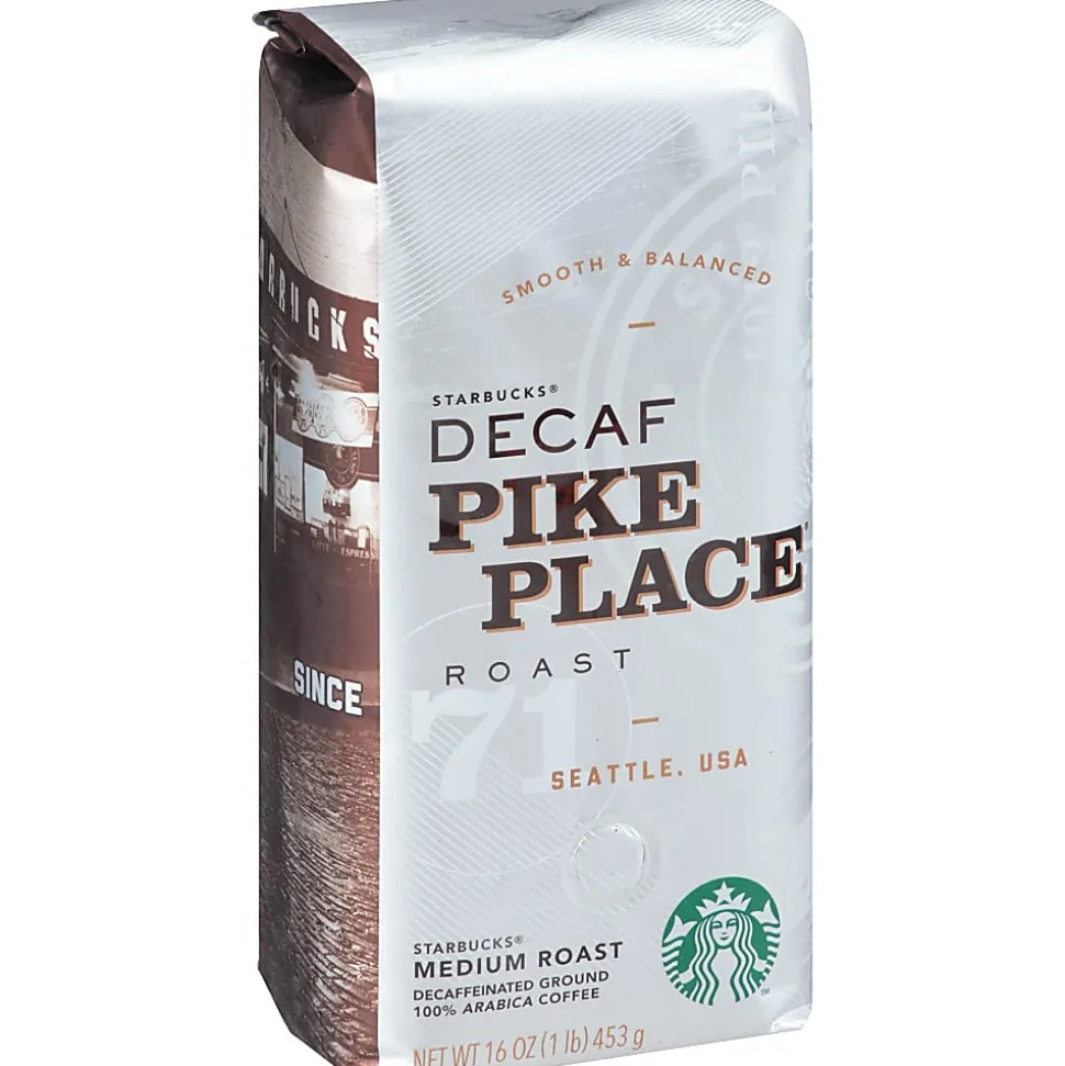 Starbucks® Pike Place Ground Coffee, Decaffeinated, Medium Roast, 1 Lb Per Bag