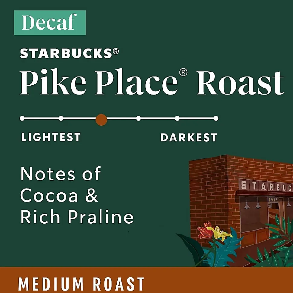 Starbucks® Pike Place Single-Serve Coffee K-Cup®, Decaffeinated, Carton Of 24