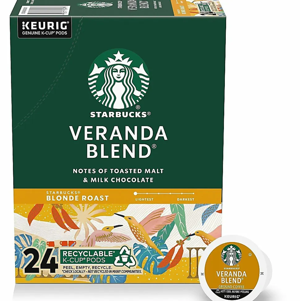 Starbucks® Single-Serve Coffee K-Cup®, Veranda Blend, Carton Of 24
