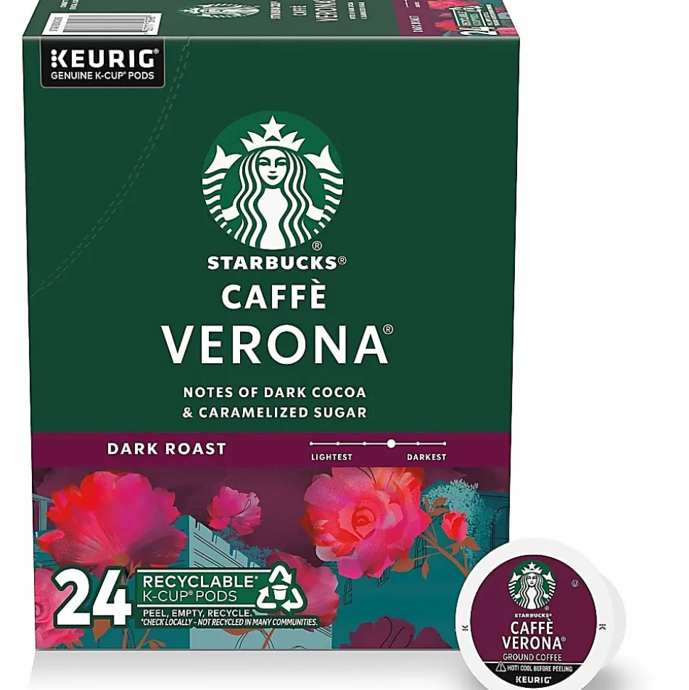 Starbucks® Single-Serve Coffee K-Cup®, Caffè Verona, Carton Of 24