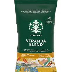 StarbucksĀ® Veranda Ground Roast Coffee Single-Serve Packets, Premium Blonde, 2.5 Oz Per Bag, Carton Of 18