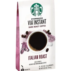 Starbucks® VIA⢠Ready Brew Coffee, Italian Roast, 0.1 Oz Per Bag, Carton Of 8 Bags
