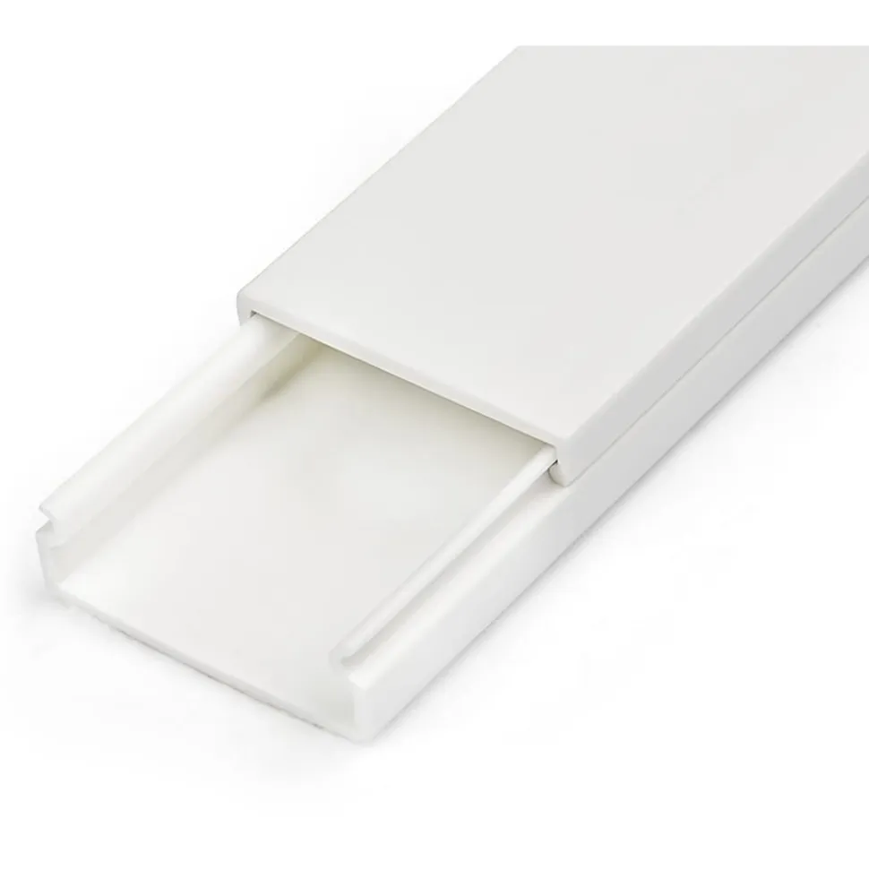 StarTech.com Cable Management Raceway w/Adhesive Tape 39in - Network Cable Hider Kit - Solid Wire Duct System - CBMWWD3211