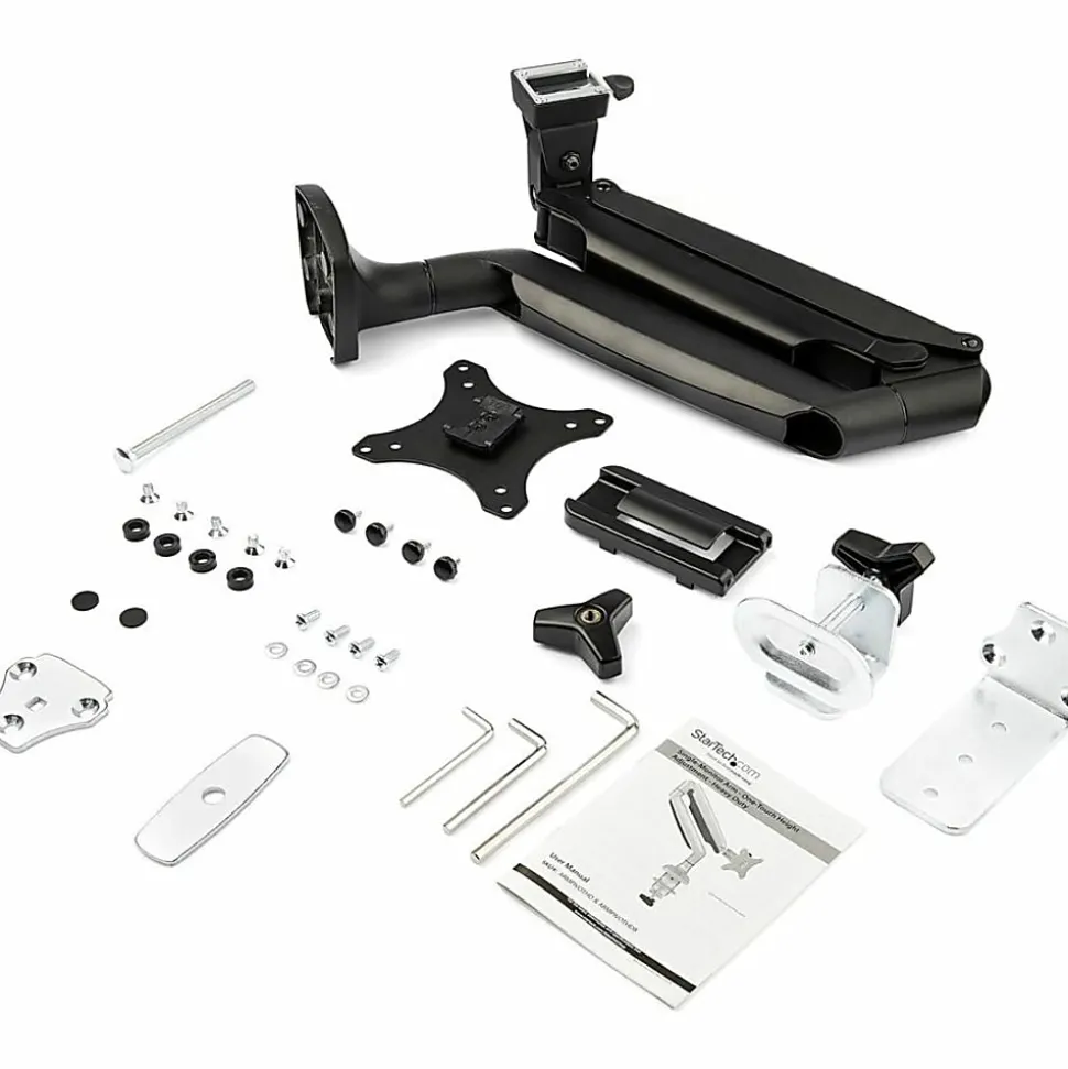 StarTech.com Desk Mount Monitor Arm - Full Motion Articulating - Monitors 12" to 34" Adjustable VESA Single Monitor Arm - ARMPIVOTHDB