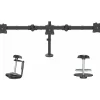 StarTech.com Desk Mount Triple Monitor Arm - Articulating - Steel - For VESA Monitors up to 27"- Clamp/Grommet - 3 Monitor Stand (ARMTRIO)