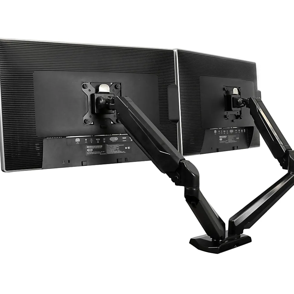 StarTech.com Dual Monitor Arm - USB Hub and Audio Ports in Base - Monitors up to 32" - VESA Monitor Stand Desk Mount