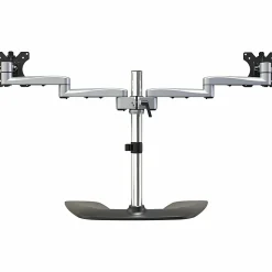 StarTech.com Dual Monitor Stand - Articulating Arms - Height Adjustable - For VESA Mount Monitors up to 32 - Steel/Aluminum - Black, Silver