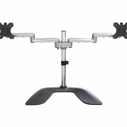 StarTech.com Dual Monitor Stand - Articulating Arms - Height Adjustable - For VESA Mount Monitors up to 32 - Steel/Aluminum - Black, Silver