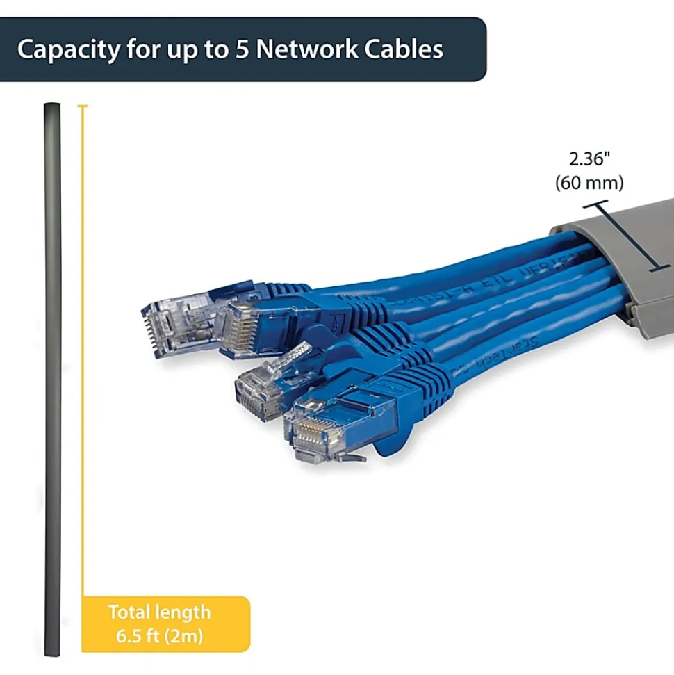 StarTech.com Floor Cable Duct with Guard, 2in wide, 6 ft, RD502