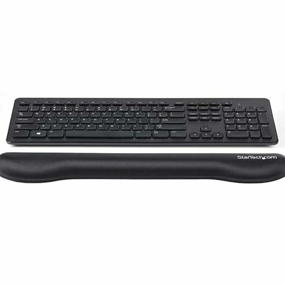 StarTech.com Foam Keyboard Wrist Rest Ergonomic Wrist Support Padded Keyboard Desk Cushion for Typing Black Computer Hand & Arm Rest