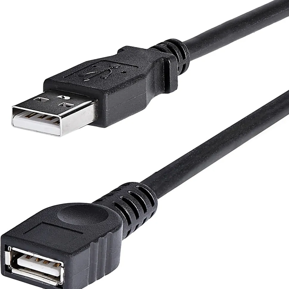 StarTech.com 6 ft Black USB 2.0 Extension Cable A to A - M/F - Extends the your current USB device cable by 6 feet - USBEXTAA6BK