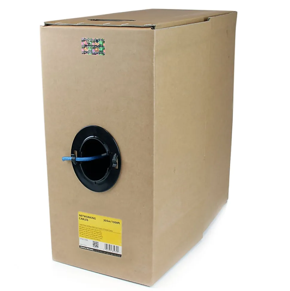 StarTech.com 1000 ft Bulk Roll of Blue CMR Cat 6 Solid UTP Riser Cable - Bulk Cat6 Cable - 1000ft Cat 6 Cable - WIR6CMRBL