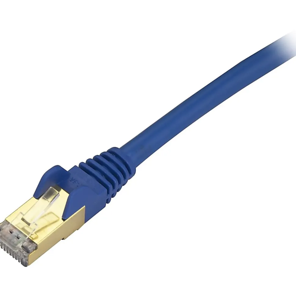 StarTech.com 9 ft CAT6a Ethernet Cable - 10 Gigabit Category 6a Shielded Snagless RJ45 100W PoE Patch Cord - 10GbE Blue UL/TIA Certified