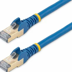 StarTech.com 6 ft CAT6a Ethernet Cable - 10 Gigabit Category 6a Shielded Snagless RJ45 100W PoE Patch Cord - 10GbE Blue UL/TIA Certified