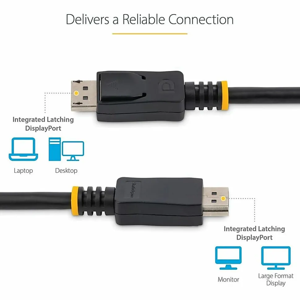 StarTech.com 6ft (2m) DisplayPort 1.2 Cable 10 Pack, 4K x 2K UHD VESA Certified DisplayPort Cable, DP Cable/Cord - DISPLPORT6L10PK