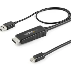 StarTech.com 6ft (2m) HDMI to Mini DisplayPort Cable 4K 30Hz - Active HDMI to mDP Adapter Cable with Audio - HD2MDPMM2M