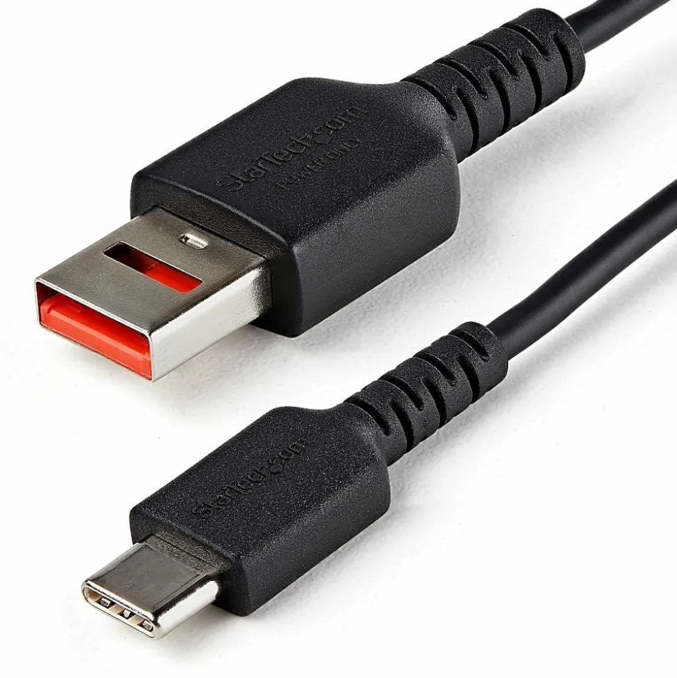 StarTech.com 3ft (1m) Secure Charging Cable, USB-A to USB-C Data Blocker Charge-Only Cable, Secure Charger Adapter Cable - USBSCHAC1M