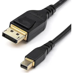 StarTech.com 6ft 2m VESA Certified Mini DisplayPort to DisplayPort 1.4 Cable, 8K 60Hz HBR3 HDR, Super UHD 4K 120Hz, mDP to DP Slim Cord