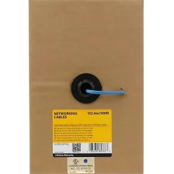 StarTech.com 1000 ft Roll of Blue Plenum CMP Cat5e Solid UTP Bulk Cable - Cat5e Bulk Cable - Cat5e Plenum Cable - WIR5ECMPBL